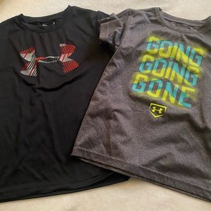 Under Armour boys size 5 short sleeved shirts